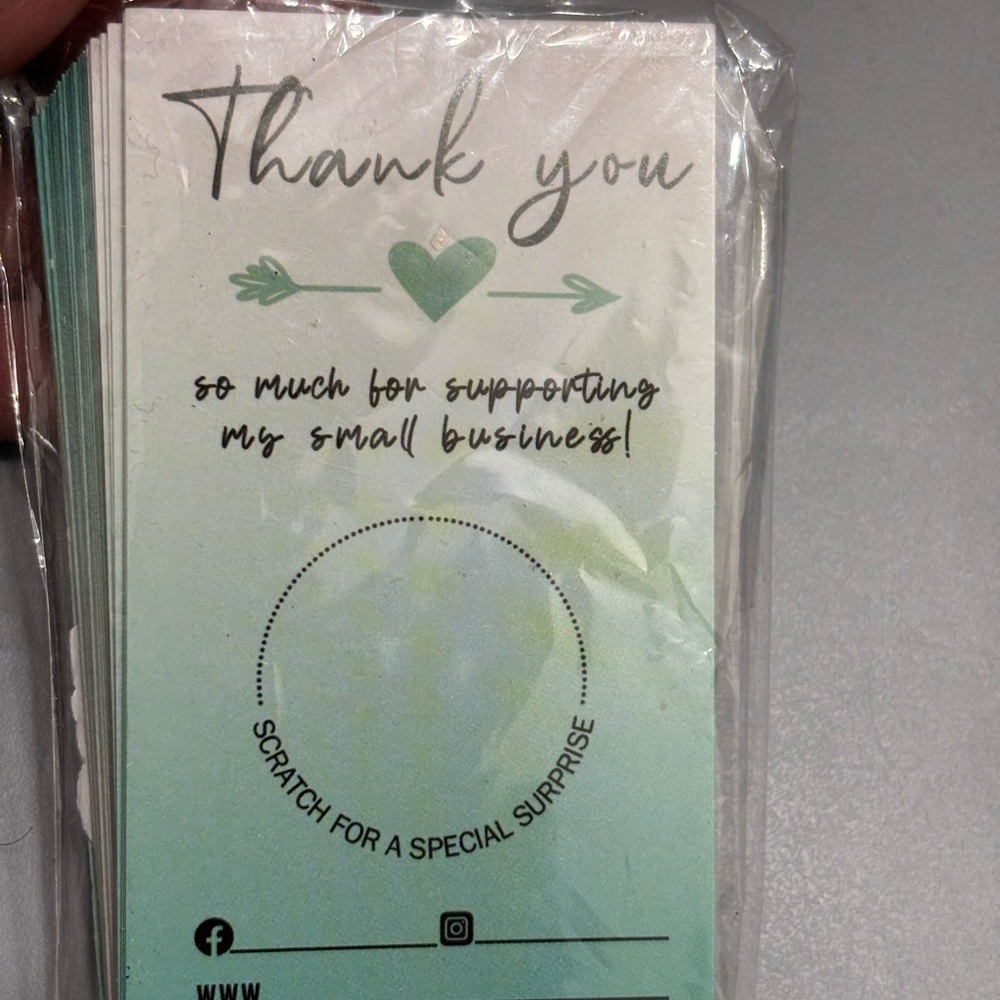 New Thank You Cards with Scratch-Off Surprise